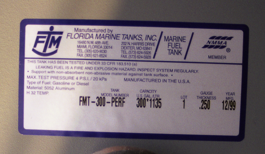 Fuel Tank Label